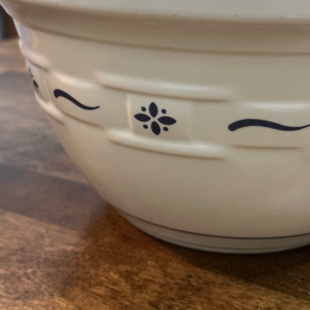 Longaberger Classic Blue mixing bowl 10” - Picture 2 of 4
